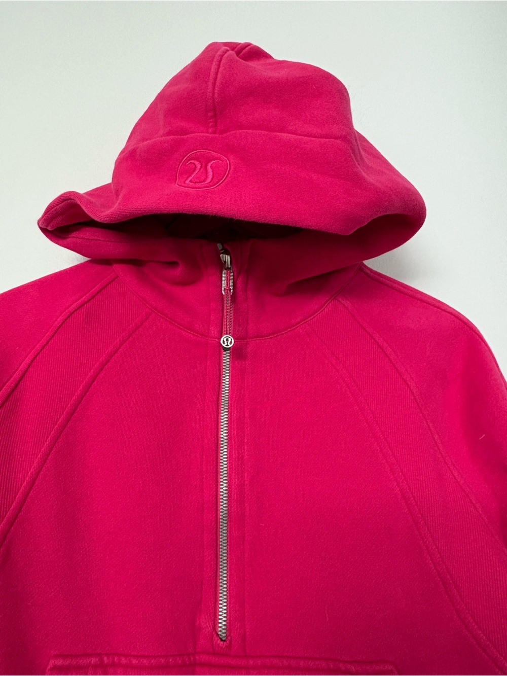 lululemon athletica Hot Pink Half-Zip Hooded Cropped Sweatshirt - Picture 4 of 4